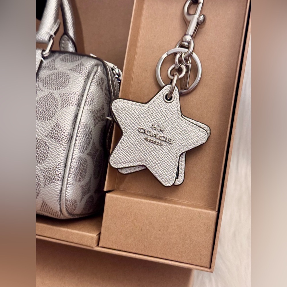 NWT Coach Boxed Mini Rowan Crossbody Bag And Mirror Bag Charm Set CX186 - Picture 7 of 14